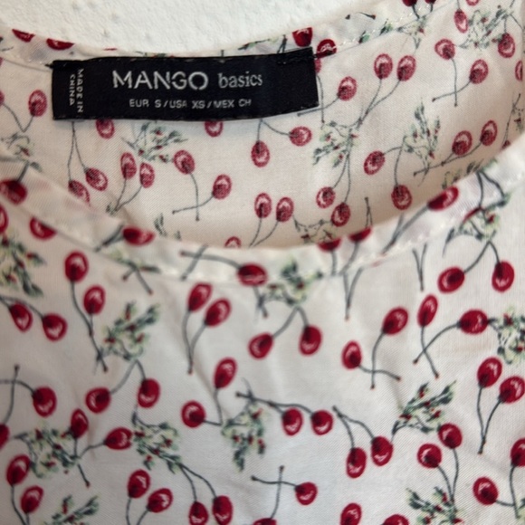 Mango basics Ruffled Cherry Tank Top Size US XS - Picture 3 of 4